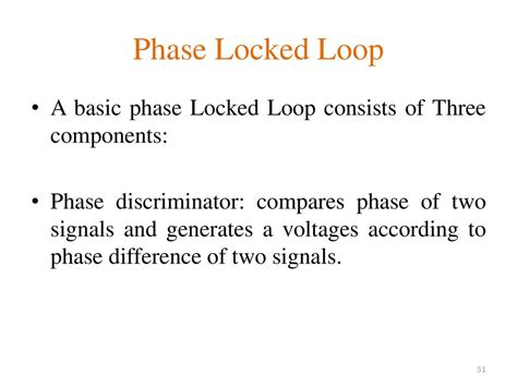 Phase Locked Loop Consists Of