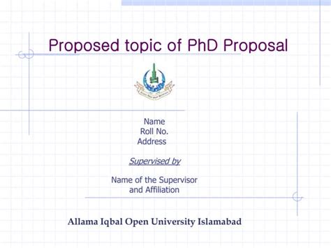 phd proposal presentation template