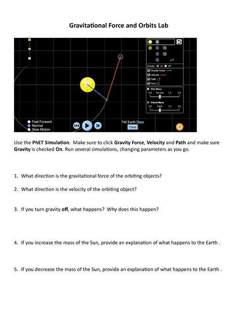 Phet Gravity And Orbits Lab Answer Key: Exploring The Mysteries Of The Universe