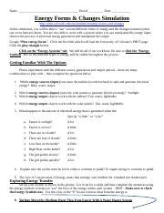 +18 Phet Energy Forms And Changes Simulation Ws 2020 Answer Key 2023