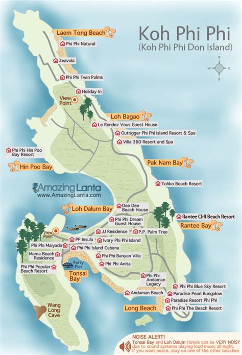 Phi Phi Don Island Map