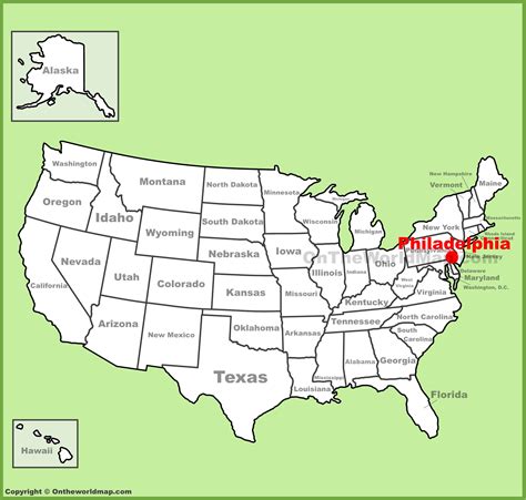Philadelphia Location In Usa Map