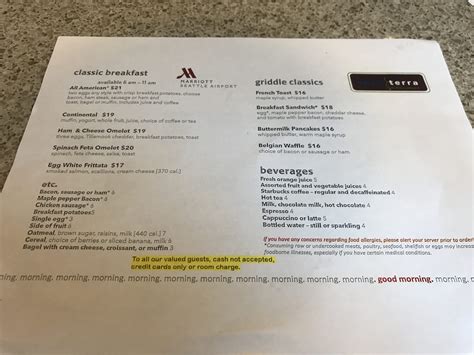 philadelphia airport marriott restaurant menu