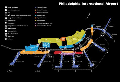 philadelphia airport terminal map aa