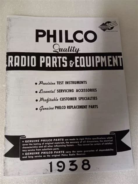 philco radio parts catalog