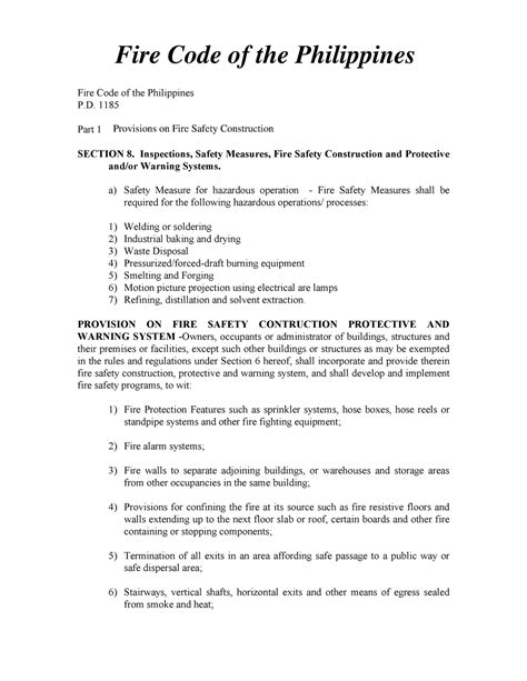 philippine fire protection code