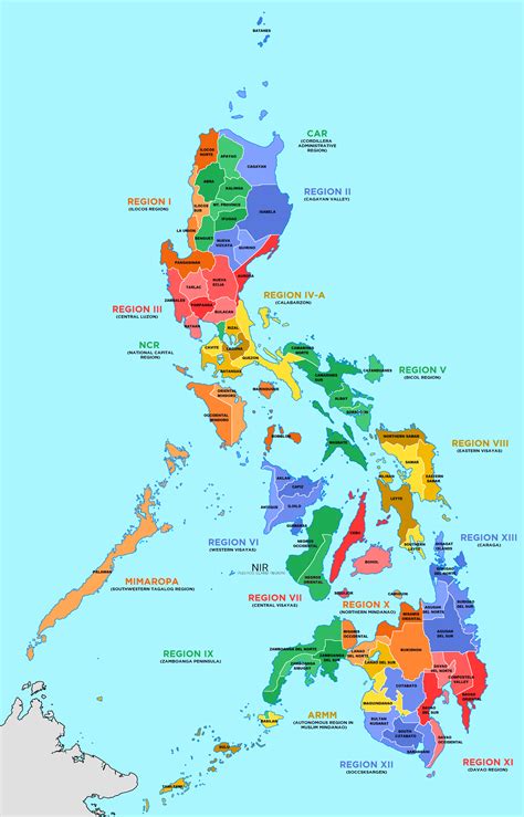 philippine map with grid