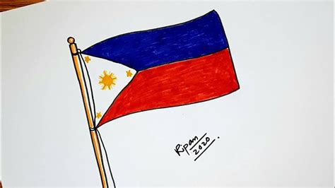 philippines flag drawing