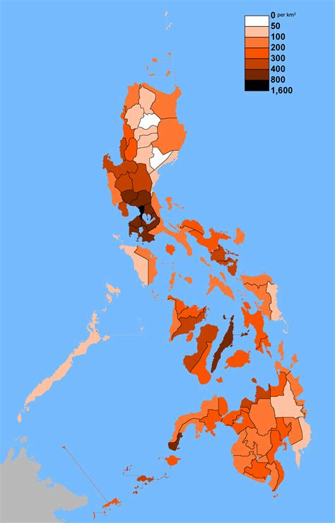 philippines population density map