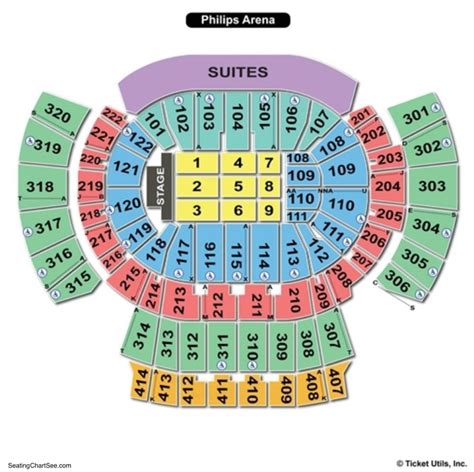 philips arena seating chart concert