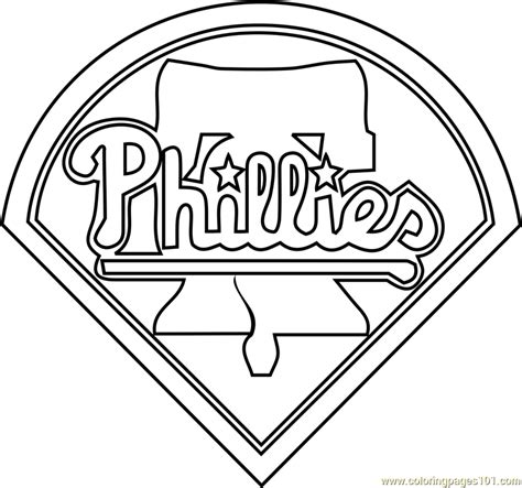 Phillies Coloring Page Twisty Noodle