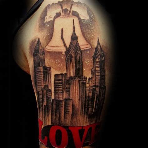 Famous Philly Skyline Tattoo Designs Ideas