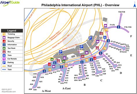 philly airport map of terminals