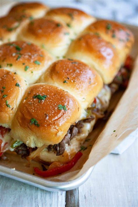philly cheese sliders