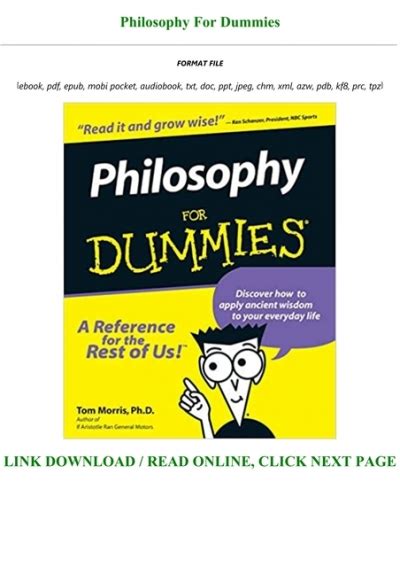 philosophy for dummies pdf