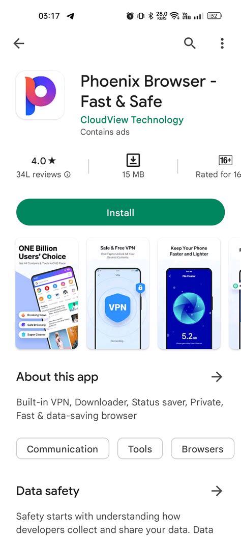 Phoenix Browser App Update