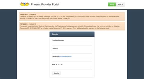 phoenix scdhhs provider portal