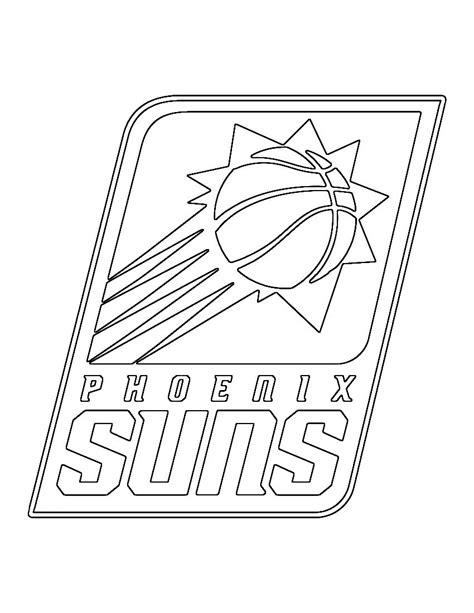 phoenix suns logo coloring page