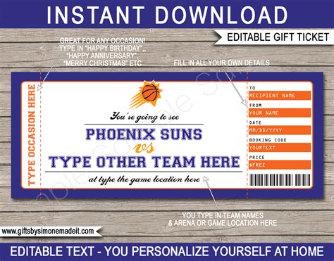 phoenix suns ticket image