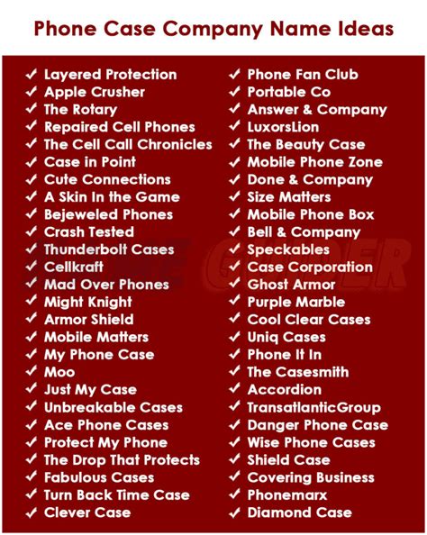 Phone Case Name Ideas