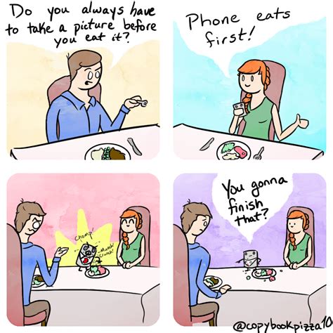 Phone Eats First Caption