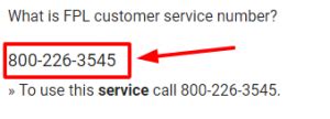 phone number customer service fpl