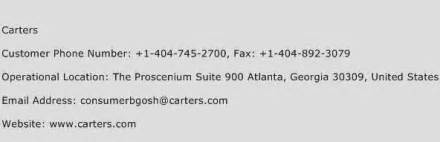 phone number for carters.com