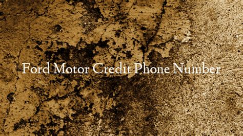 phone number for ford credit