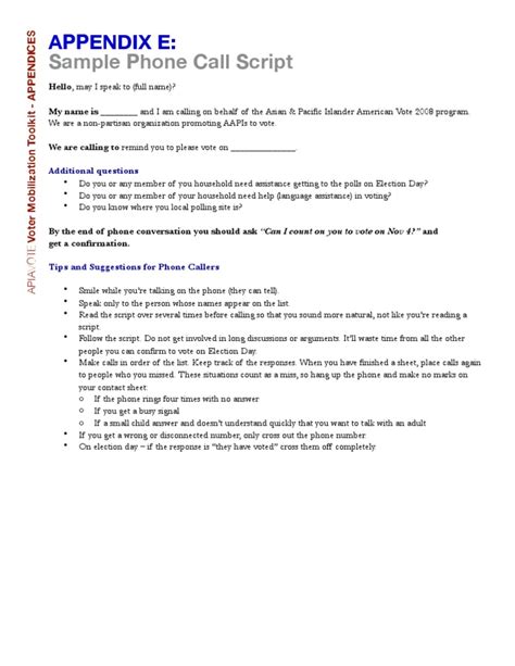phone script examples