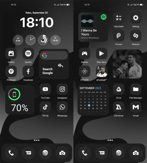 Phone Themes Dark Layout
