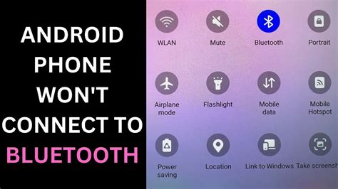 phone won't connect to android auto bluetooth