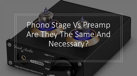 Phono Input Vs Preamp