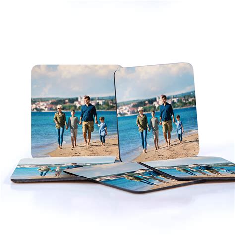 photo coasters with holder