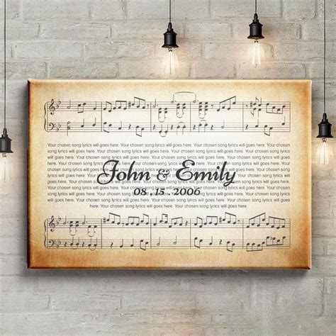 Song Lyric Canvas Art 'A Casarella