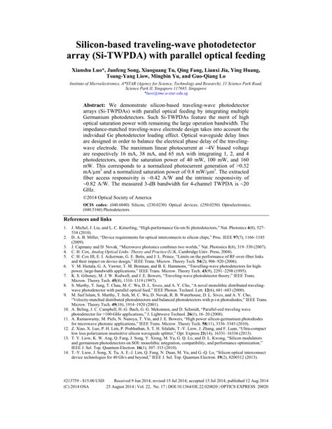 Photodetector Array Parallel