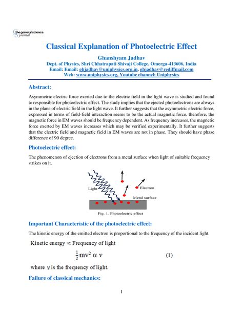 photoelectric effect experiment pdf