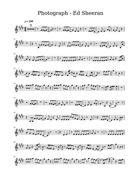 Photograph Ed Sheeran Violin Sheet Music