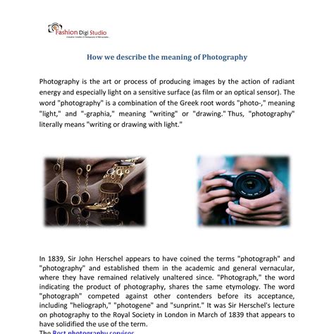 Photography Meaning In English: Capturing The Moment