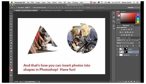 How to insert photos or images into shapes
