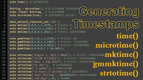 php date unix timestamp