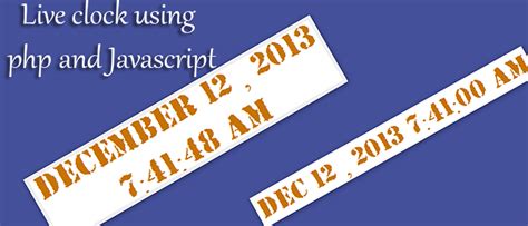 Php Javascript Live Clock