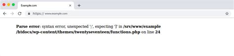 php parse error syntax error unexpected token expecting end of file in