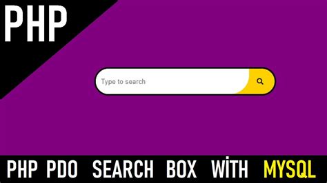 Php Search Box Database