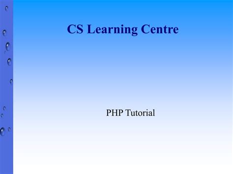 Php Tutorial Slides