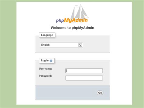 phpMyAdmin installation process