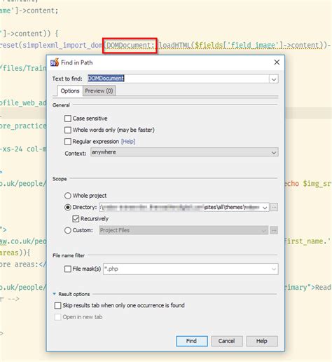 Phpstorm Find In Files Not Working