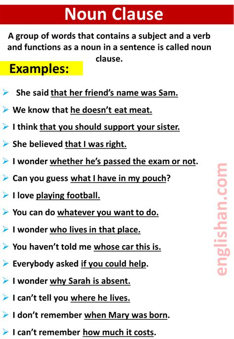 phrases and clauses examples with answers class 10
