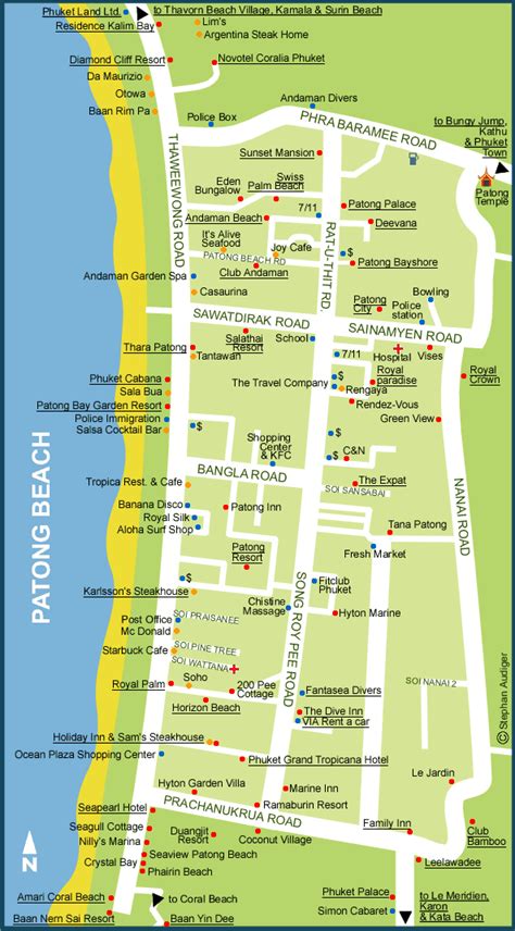 phuket patong beach hotel map