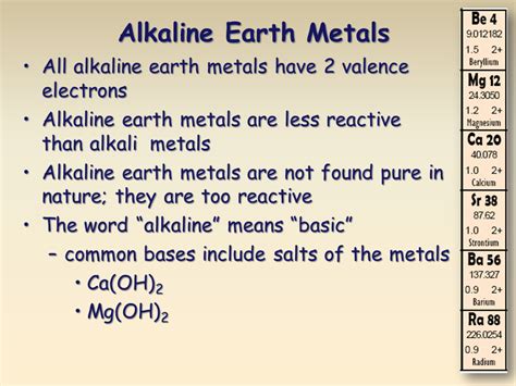 The Alkaline Earth Metals Properties The Earth Images