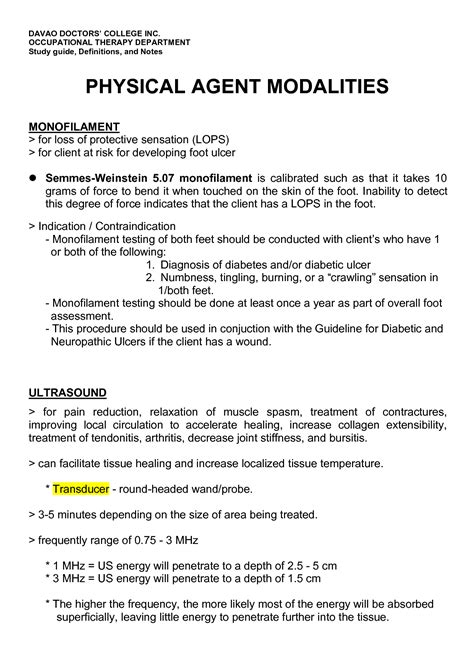 Physical Agent Modalities Therapy